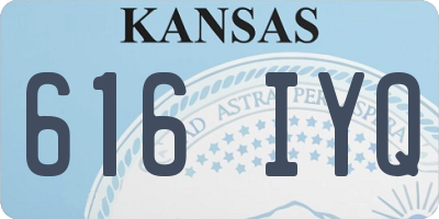 KS license plate 616IYQ