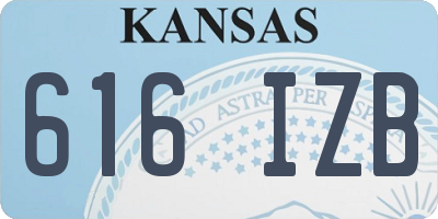 KS license plate 616IZB