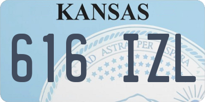 KS license plate 616IZL