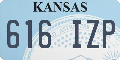 KS license plate 616IZP