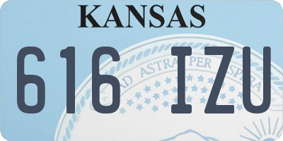 KS license plate 616IZU