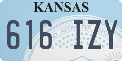 KS license plate 616IZY
