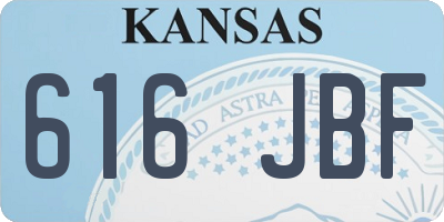 KS license plate 616JBF
