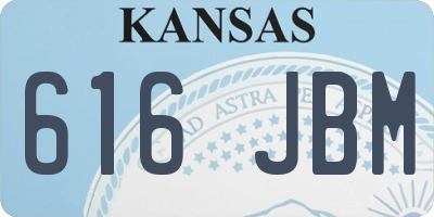 KS license plate 616JBM