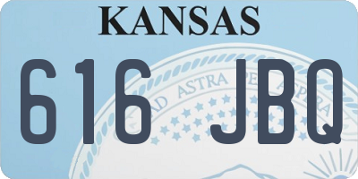 KS license plate 616JBQ