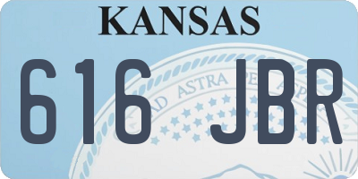 KS license plate 616JBR