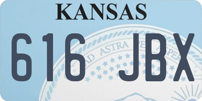 KS license plate 616JBX