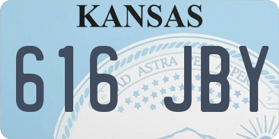KS license plate 616JBY