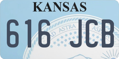 KS license plate 616JCB