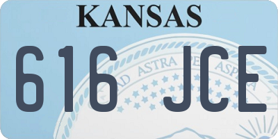KS license plate 616JCE