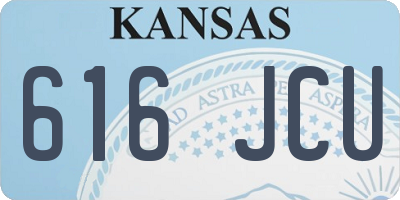 KS license plate 616JCU