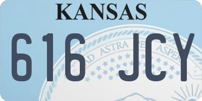 KS license plate 616JCY