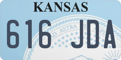 KS license plate 616JDA
