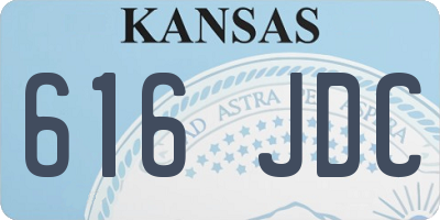 KS license plate 616JDC
