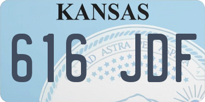 KS license plate 616JDF