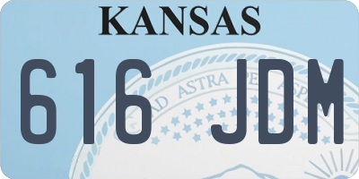 KS license plate 616JDM