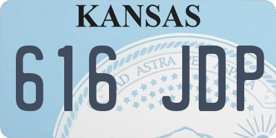 KS license plate 616JDP