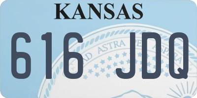 KS license plate 616JDQ