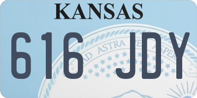 KS license plate 616JDY