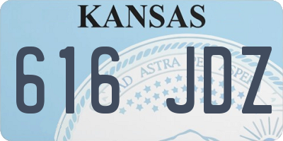 KS license plate 616JDZ