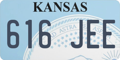 KS license plate 616JEE