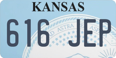KS license plate 616JEP