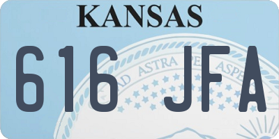 KS license plate 616JFA