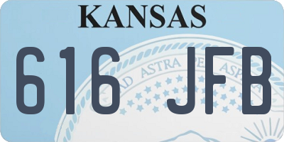 KS license plate 616JFB