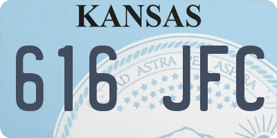 KS license plate 616JFC