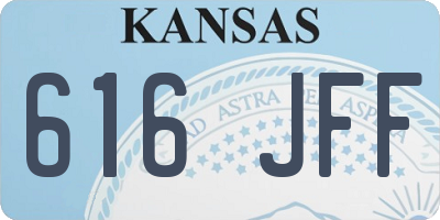 KS license plate 616JFF