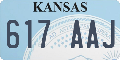 KS license plate 617AAJ