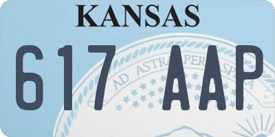 KS license plate 617AAP