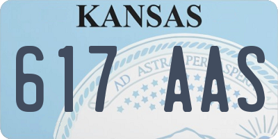 KS license plate 617AAS