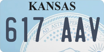 KS license plate 617AAV