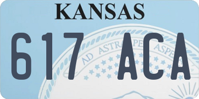 KS license plate 617ACA