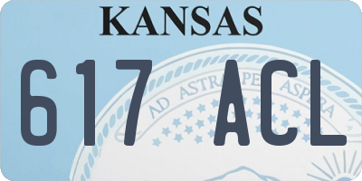 KS license plate 617ACL