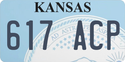 KS license plate 617ACP