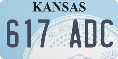KS license plate 617ADC
