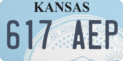 KS license plate 617AEP