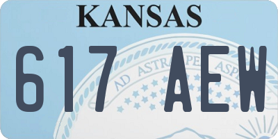 KS license plate 617AEW