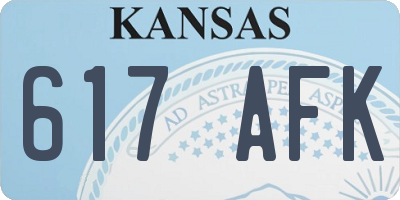 KS license plate 617AFK