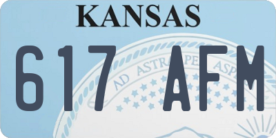KS license plate 617AFM
