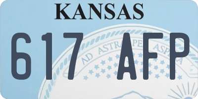 KS license plate 617AFP
