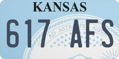 KS license plate 617AFS