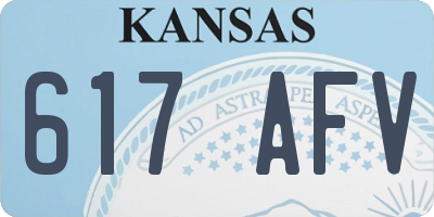KS license plate 617AFV