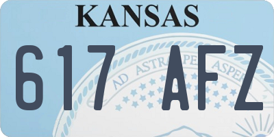 KS license plate 617AFZ