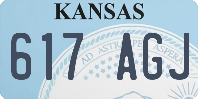 KS license plate 617AGJ