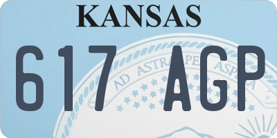 KS license plate 617AGP