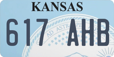 KS license plate 617AHB