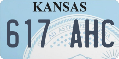 KS license plate 617AHC